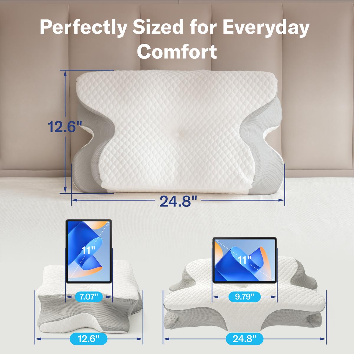 Ergonomic Cervical Memory Foam Pillow for Neck Pain Relief